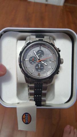 FOSSIL DEAN CHRONOGRAPH SILICONE & STAINLESS STEEL WATCH