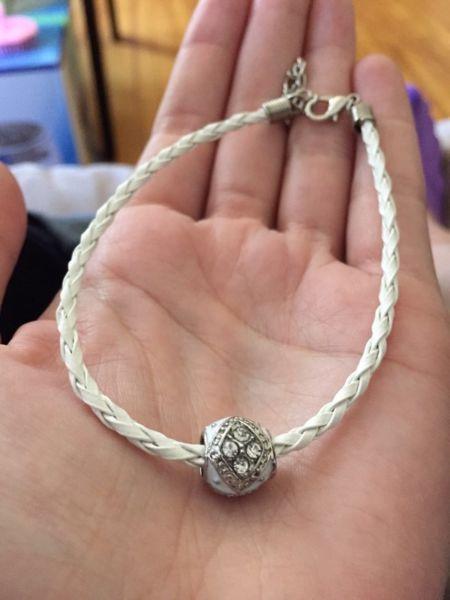 Pandora-like bracelet + charm
