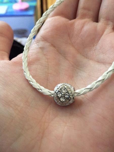 Pandora-like bracelet + charm