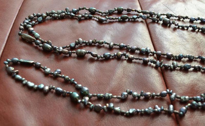 Black Pearl Strand Necklaces $20