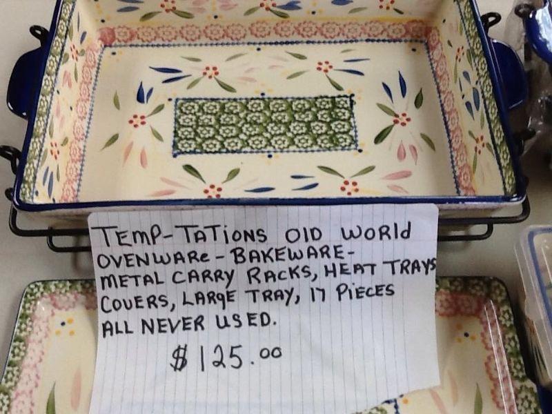 temp-tations old world bakeware,,carrt racks,heat trays,covers,