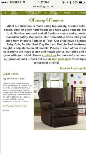 Tryp Glider/Recliner nursery chair