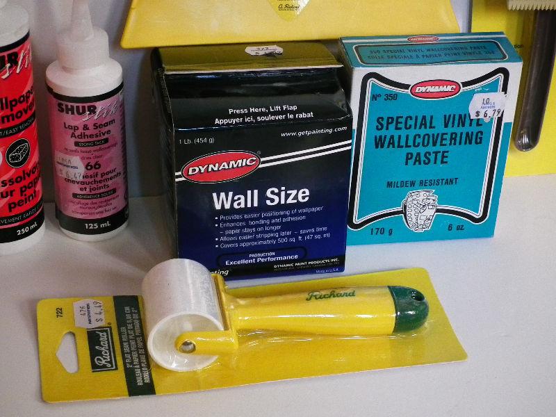 Wallpapering tools, supplies - assortment - ready for resale