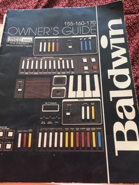 Baldwin Organ with Original Owner's Guide