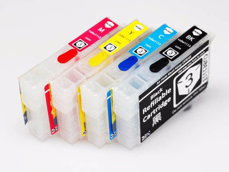 Refillable ink cartridge Kit for Epson T126 + 4 Bottles of Ink