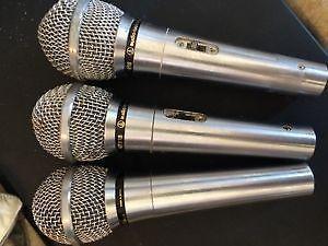 set of three audio technica,vocal mikes