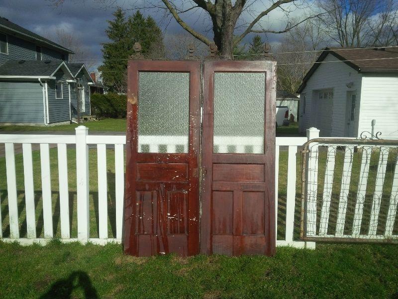 Old antique sliding pocket doors