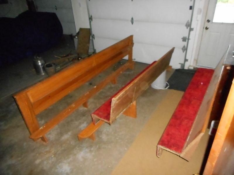2 Church pews - Over 100 year old - compact 7 foot