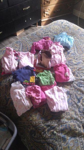 HUGE LOT OF BABY GIRL CLOTHES