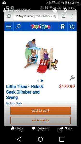 New Little Tikes Swing/Slide/Climber
