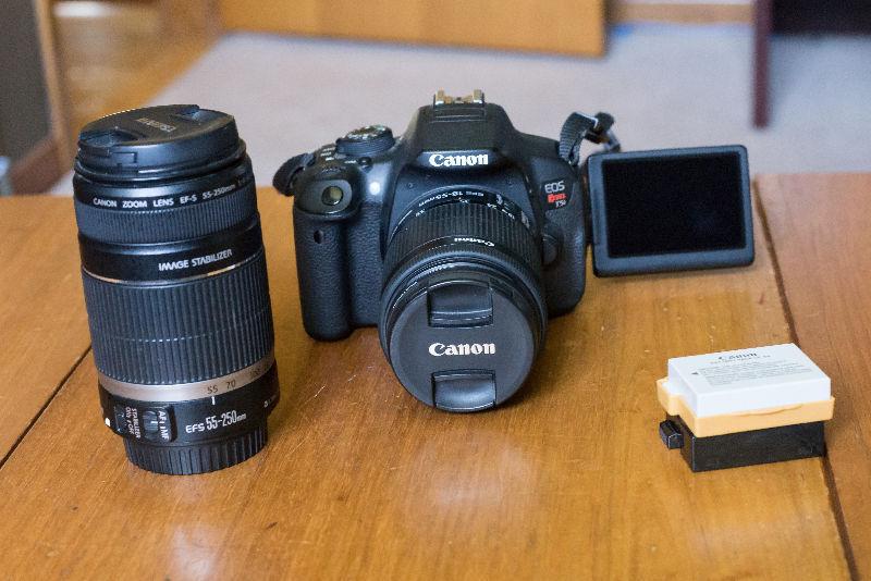 Canon T5i w/ 18-55mm and 55-250mm