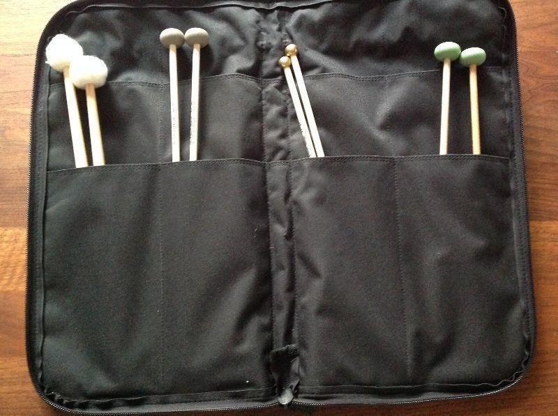 Percussion mallets and case