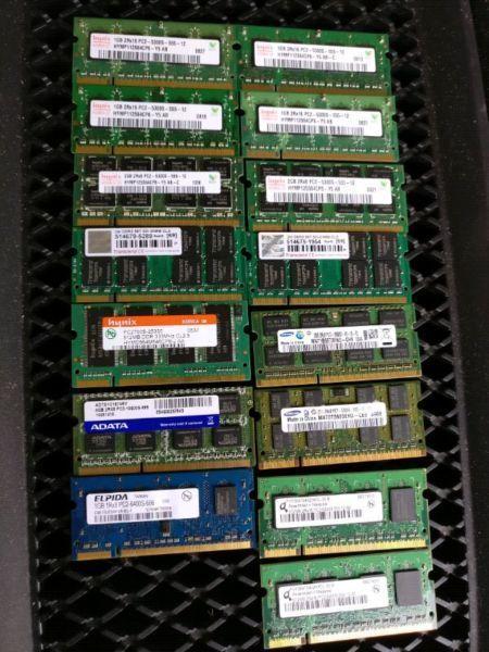 SDRAM assortment of different types