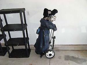 Left Hand Golf Clubs, Bag and Cart