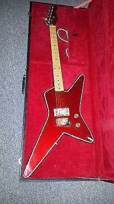 Rare Red Star-Shaped Electric Guitar