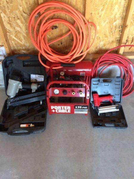 Compressor and nailers for sale