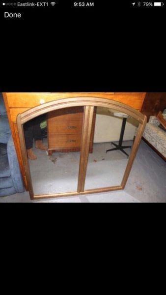 Solid oak framed mirror