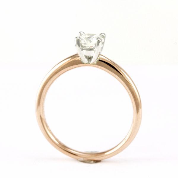 14k Rose/White Gold Solitare Diamond Engagement Ring(new)#3624
