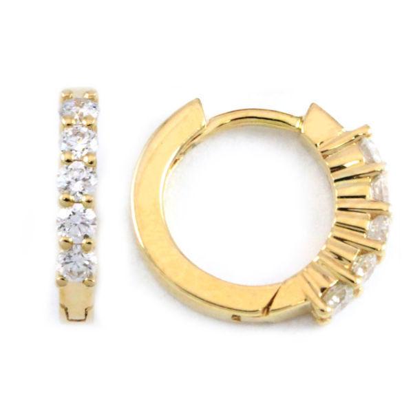 14k yellow gold round diamond earrings(0.25ct tdw, 1.5g) #3332