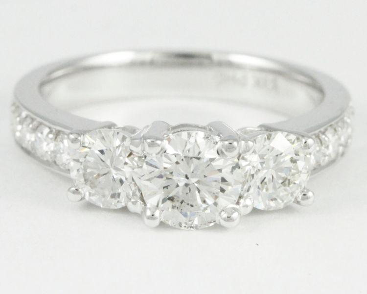 18k White Gold diamond engagement ring (0.86ct tdw, estate)#2459