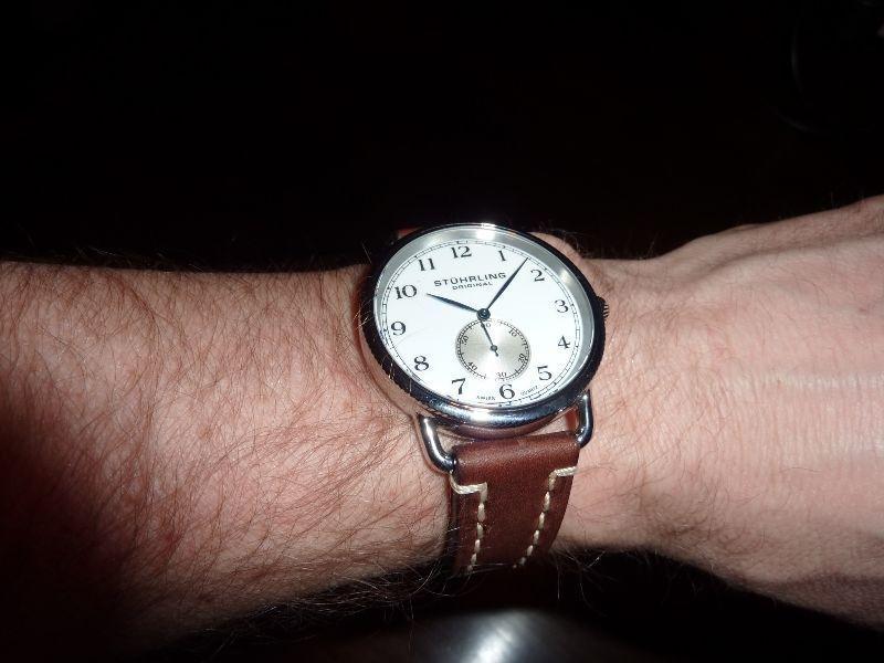 Stuhrling Original Watch with Hirsch Liberty Strap