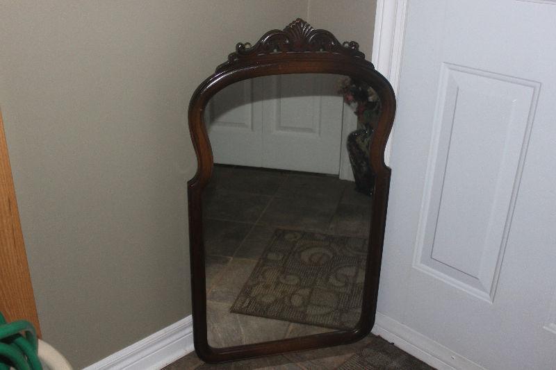 Antique Mirror with Carved Detail