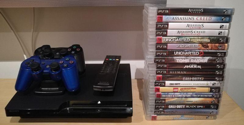 PS3 250GB w/ 18 Games