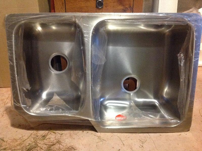 Kindred double undermount stainless sink, new