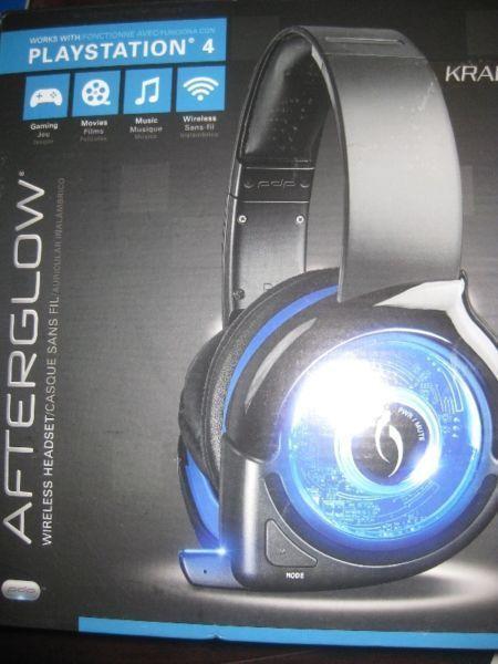 PDP Afterglow Kral Wireless Gaming Headset for Sony PS4. NEW