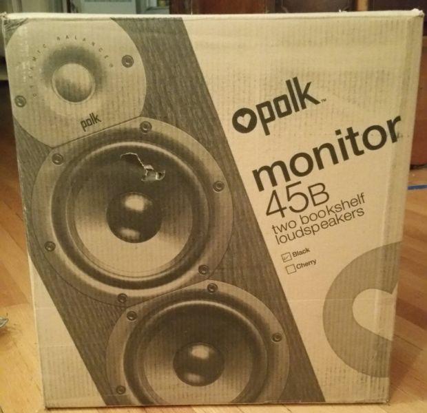 *NEW* Polk Audio Monitor 45B Bookshelf Speaker Pair- Black