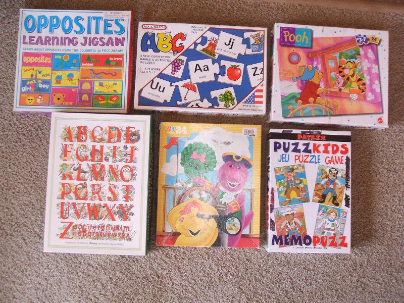 6 children's puzzles/puzzle game--all are complete