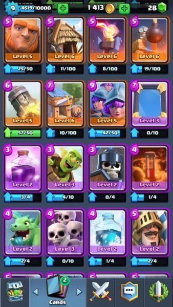 Clash royale level 9 account