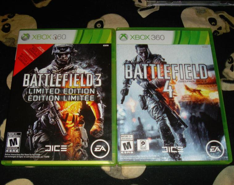 Battlefield 3&4 For Xbox 360