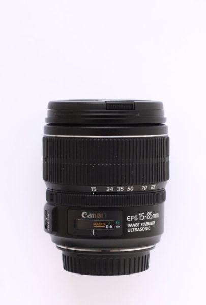 mint canon EF S 15 85 IS USM zoom lens