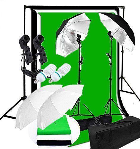 Photo Studio Video Continuous Lighting Kit Backdrop Éclairage