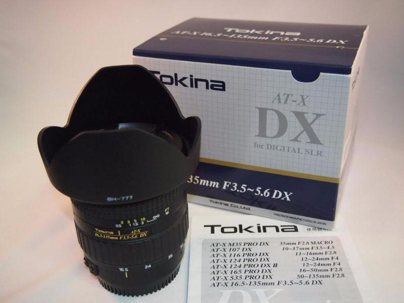 Tokina 16.5-135mm for Nikon