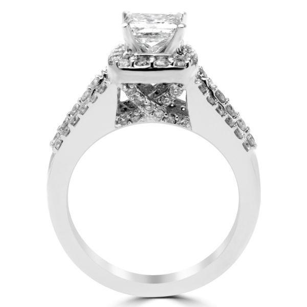 White Gold Diamond Engagement Ring 2.05CTW Bague de Fiançailles