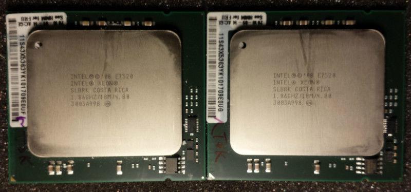 Matched Pair Intel Xeon Quad-Core E7520 CPU SLBRK 1.87GHz 18M