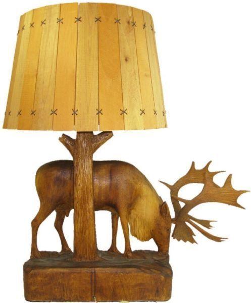 Wanted: RECHERCHE : lampe et cendrier en bois sculpté avec un animal