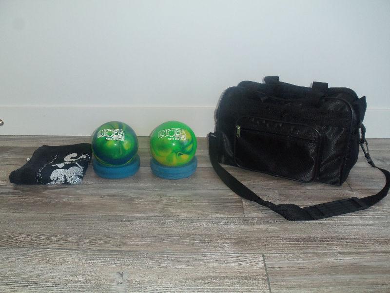 Petites boules de quilles avec sac de transport