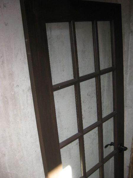 Porte vitrée intérieure en bois
