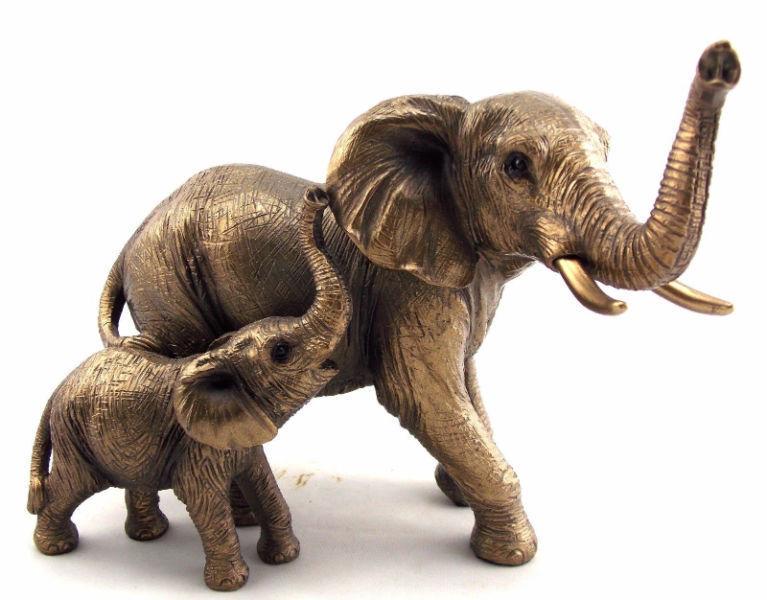 Bronze calf Elephant & Baby... (646) 349-9306
