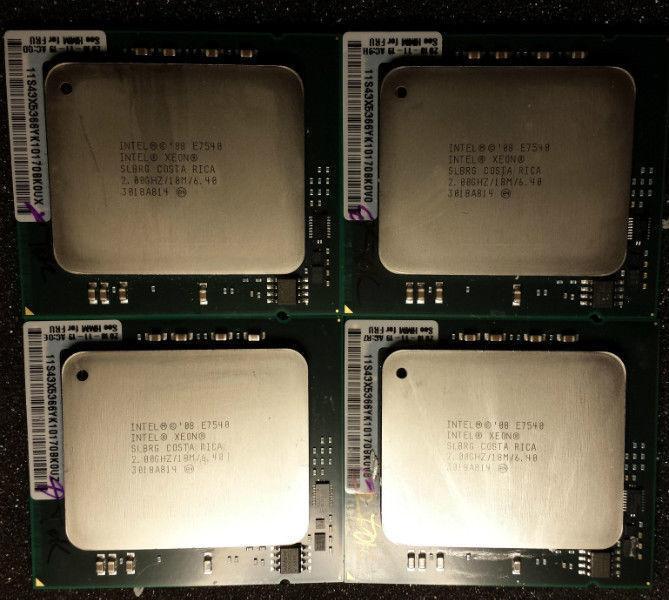 Lot of 4xIntel Xeon Six-Core E7540 CPU SLBRG 2.0GHz 18M LGA1567