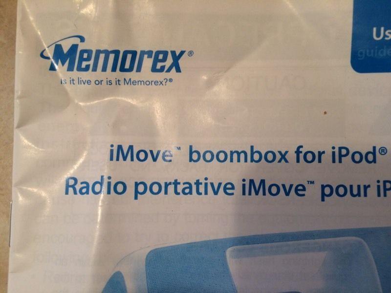 imove boombox pour iphone/ipod avec Radio AM/FM