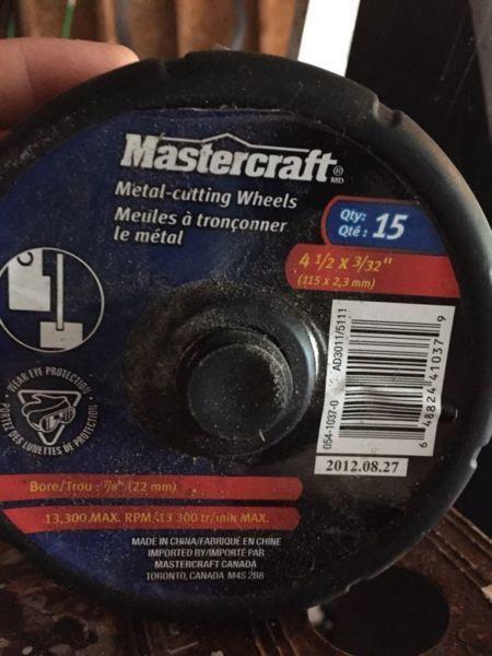 Mastercraft Metal Cutting Wheel Set (15), new, never used