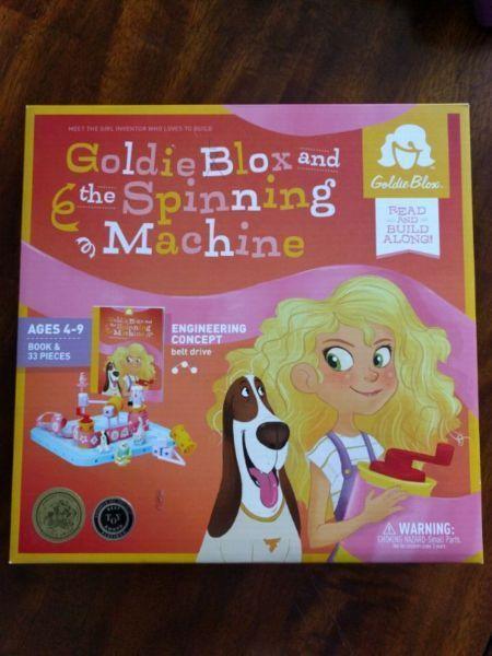 Complete set of Goldie Blox and the spinning machine