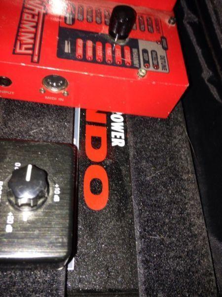 Pedals and board for guitar or cash