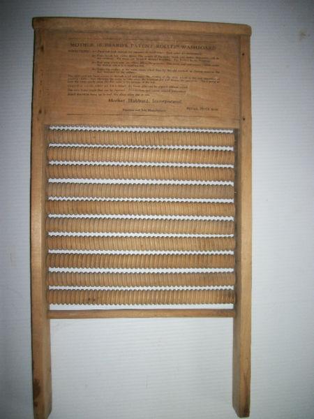 VERY RARE Mother Hubbard Roller Washboard
