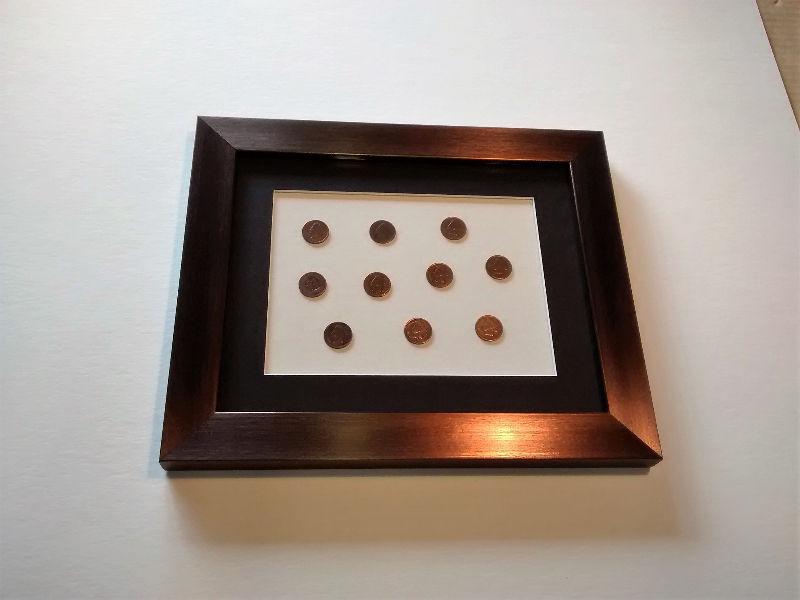 INDIAN HEAD USA PENNIES FRAMED