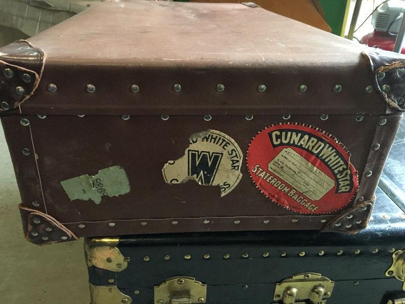 Vintage Cunard Star Line suitcase